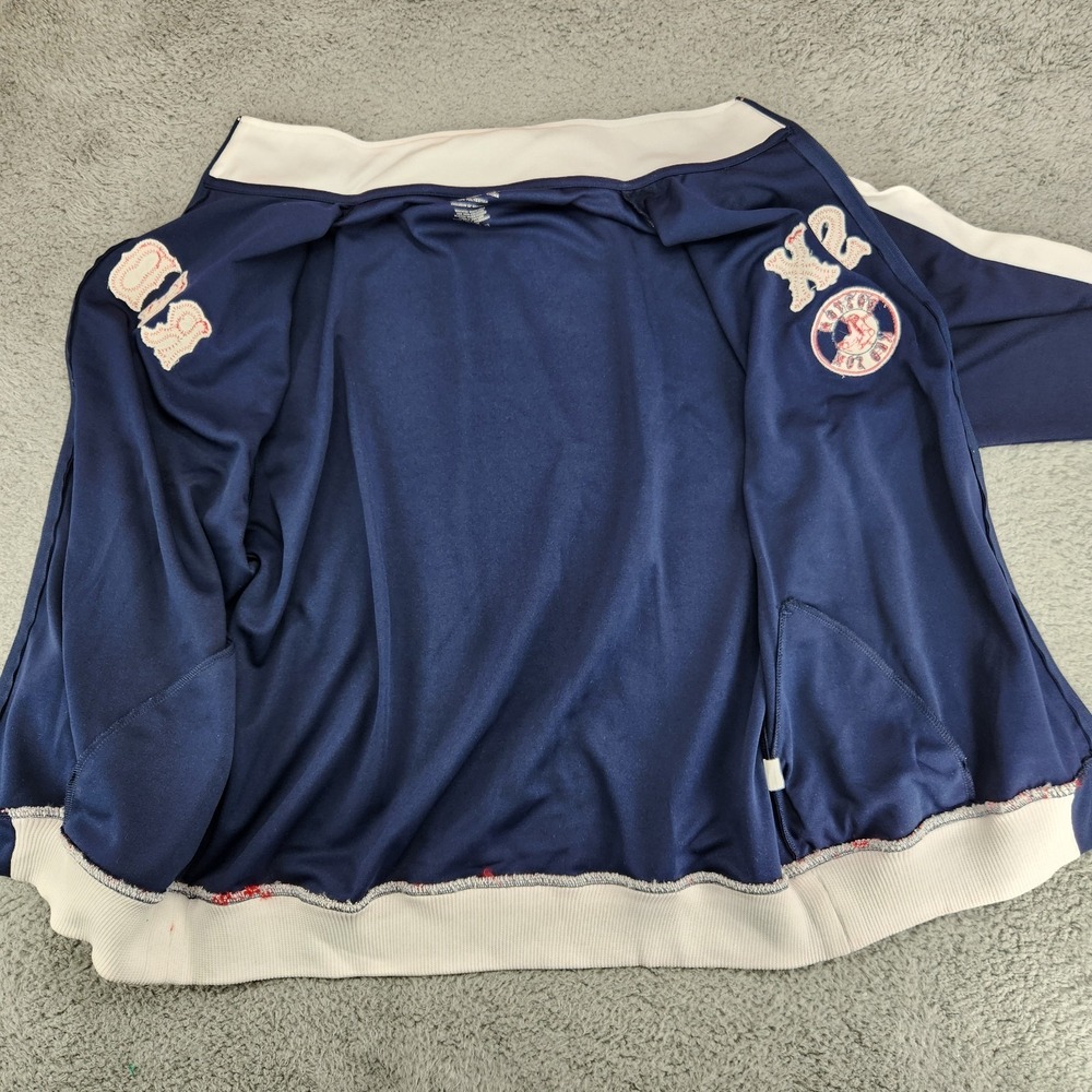 Boston Red Sox Stitches Athletic Gear Track Jacket Mens XL Blue - Picture 7 of 8